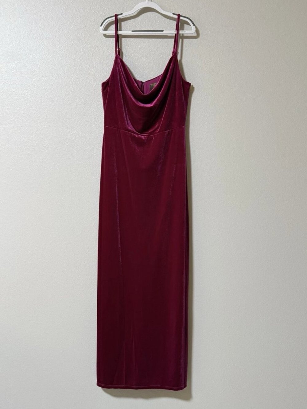 Taylor Women’s Velvet Cowl Neck Sheath Dress Sz 4 Fuchsia Prom Bridesmaid